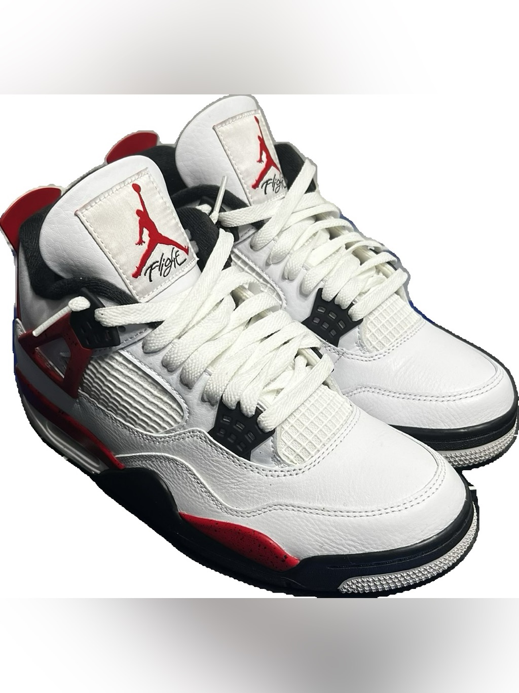 Air Jordan Men’s White/Red/Black Retro “Ted Cement” Sneakers